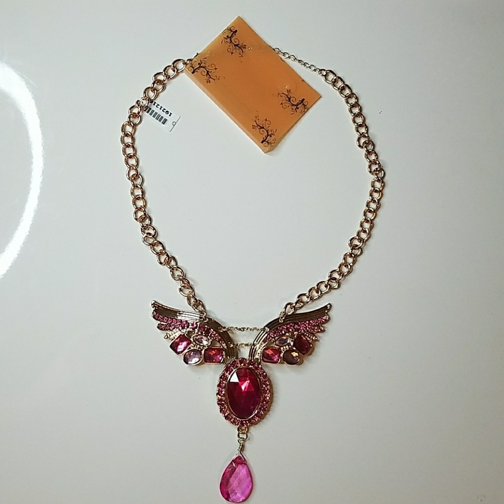 Off Park Collection gold tone crystal angel wing p